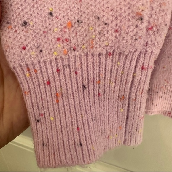 Loft Women's Light Pink Flecked Cowl Neck Sweater Size S GUC - Picture 7 of 9